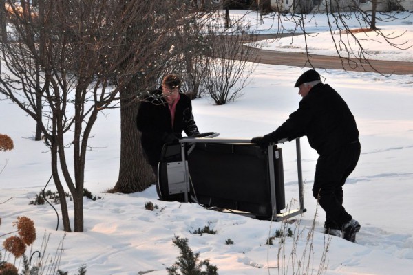 moving the treadmill