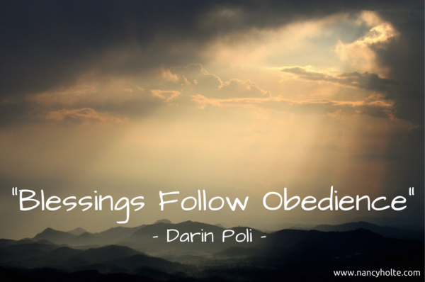 Blessings Follow Obedience- - Darin Poli