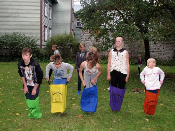 A classier version of potato sack races. It was hysterical to watch. 